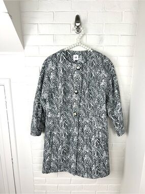 CABI Patterned Cotton Blend Jacket Style 3034 Size L